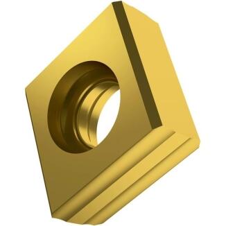 Wendeschneidplatte ISO CNHQ 1005AZTN, PVD beschichtet, Doppelseitig, 5,4mm, Gold, 10 Stk