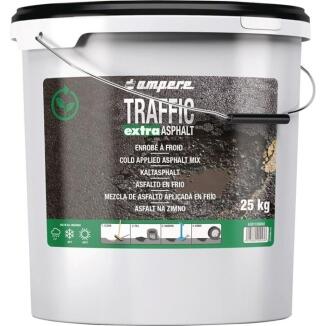 Kaltasphalt TRAFFIC ext.ASPHALT® 25kg schwarz Eimer AMPERE, gebrauchsfertig, sofort einsatzbereit