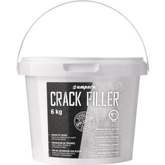 AMPERE Reparaturmörtel Asphalt Crack Filler 6kg Eimer, für Straßen, Parkplätze, Betonflächen