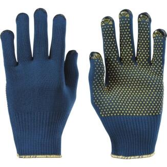 HONEYWELL PolyTRIX BN 914 Strickhandschuhe blau/gelb, Gr. 7-10, EN 388, PSA II, 10 Paar
