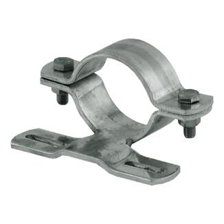 Rohrschelle, feuerverzinkt, Ø 60 oder 76 mm, verschiedene Lochabstände
