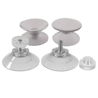 Saugnäpfe für Schilder, mit Schraube und Rändelmutter oder Klebefläche