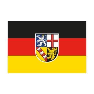 Landesflagge Saarland, Querformat, verschiedene Größen, 110 g/m² oder 160 g/m²