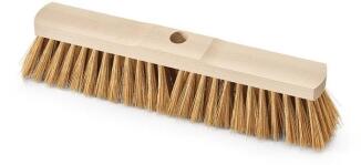 Besen aus Poly-Kokos-Kunstfaser, Buchenholzkörper m. Stielloch, 400 bis 600 mm