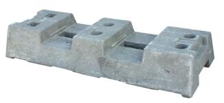 Bauzaunfuß aus Kunststoffrecycling, 6 Aufnahmen, 16 kg