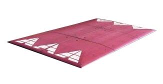 Berliner Kissen Komplett-Set, 3000 x 1800 x 65 mm, bis 30 km/h, rotbraun oder schwarz