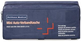 Mini Auto-Verbandtasche aus Nylon, Inhalt nach DIN 13164:2022