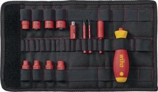 Werkzeugsatz Slim Vario electric 13-tlg, VDE isoliert, mit Wechselklingen, WIHA, in Falttasche