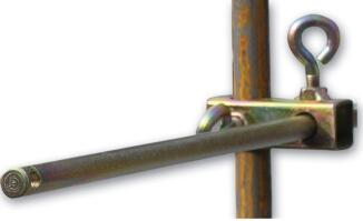 Richtschnurhalter, mit Seilführungsrundeisen