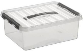 Sunware Aufbewahrungsbox 12l, transparent, stapelbar, mit stabilem Clipdeckel, für DIN A4