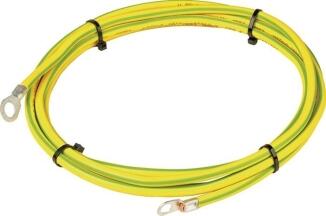 Erdungskabel D.16mm gelb-grün WEINGÄRTNER, 3 m, H07V-K 16, Ringösen A8/A10, Folienbeutel
