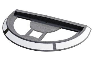 Verkehrsinsel Außenring, Breite 1600 oder 2000 mm, wahlweise mit Innenteil