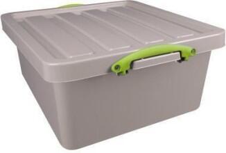 Really Useful Box Aufbewahrungsbox 31,5l grau, nestbar, abnehmbarer Deckel, für Büro, Spielzeug,