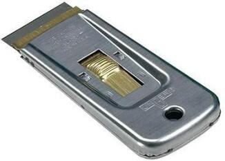 Unger Glasschaber SR20K 4cm, Metall, Edelstahl, für Glas, inkl. 1 Klinge, silber, vielseitig