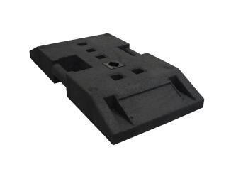 TL Fußplatte nach K1 Typ NOX, ca. 30 kg, Adapter für werkzeuglose Montage, für Wendebake nutzbar