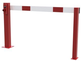 Kompakte Handschranke mit festem Auflagepfosten, Höhe 950 mm, Sperrbreite 1500, 2000 oder 2500 mm,