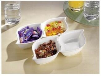 Esmeyer Servierschale JOLIE, Porzellan weiß, 4 St./Pack, spülmaschinenfest, 16 x 10 x 4 cm