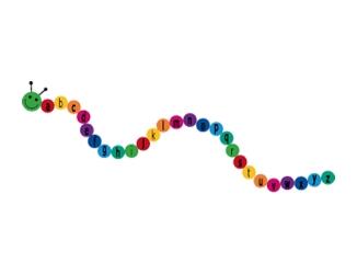 Modellbeispiel: Spielplatzmarkierung DecoMark® Hüpfspiel -Bücherwurm- (Art. 28016)