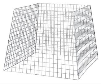 Groß-Abfallbehälter/Anpflanzschutz, 650 Liter aus Drahtgitter, konisch