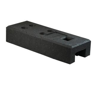 Bauzaunfuß aus Kunststoffrecycling, 5 Aufnahmen, 20 oder 26 kg