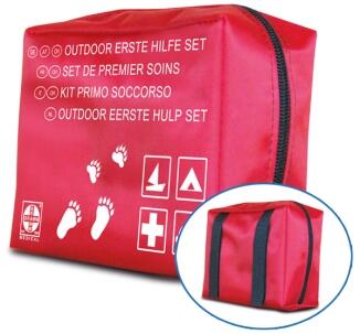 Verbandtasche 'Outdoor' aus Nylon, mit Füllung, 150 x 120 x 55 mm