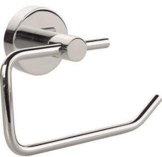 tesa SMOOZ WC-Rollenhalter, chrom, ohne Bohren, wiederverwendbar, elegantes Design, 1 Rolle