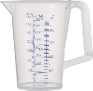 Messbecher aus PP, blau, mit Skala, 0,5 bis 5 l PRESSOL 2