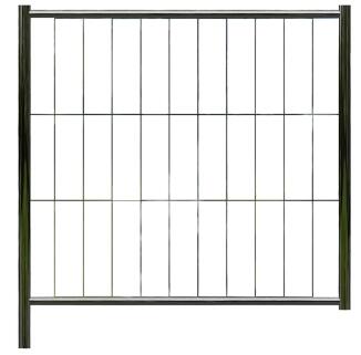 Torelement Bauzaun 'Profi Niedrig', Höhe 1,20 m, MW 300/100, Standrohre Ø 42,4 mm