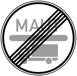 Verkehrszeichen 390.2 StVO, Ende der Mautpflicht nach dem Bundesfernstraßenmautgesetz