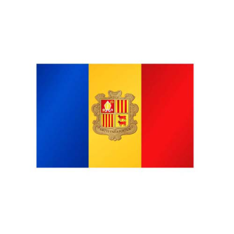 Länderflagge Andorra, Stoffqualität FlagTop 110 g / m² oder 160 g / m²