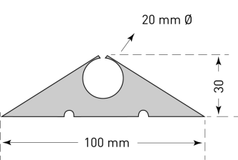 Technische Zeichnung: Kabelbrücke Typ 120 (Art. 35740)