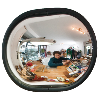 Raumspiegel -INDOOR- aus Acrylglas, oval