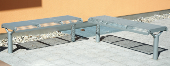 Anwendungsbeispiel: Sitzbank -Freelax- zum Einbetonieren in Kieselgrau (Art. 20575-07)