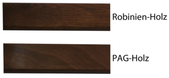 Detailansicht: Sitzbank -Transform- Material: PAG- und Robinien-Holz
