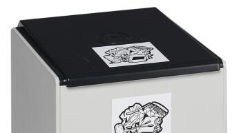 Modellbeispiel: Deckel für Abfallbehälter -Cubo Zita- für 60 Liter Behälter, in anthrazit (Art.