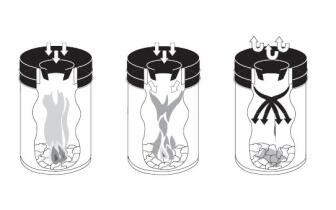 Technische Ansicht: Der Papierkorb -Cubo Hilario- ist selbstl&ouml;schend