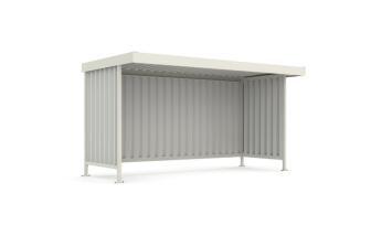 Modellbeispiel: &Uuml;berdachungssystem -Leipzig L14-, einseitig und in verzinkter + in RAL 9002