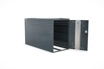 BikeBox 1 G, Flachdach, aus Stahlblech, modulare Bauweise