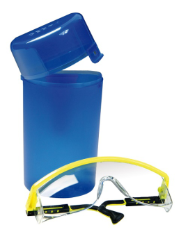 Aufbewahrungsbox für Schutzbrillen, inkl. Gürtelclip