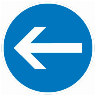 Gebotsschild / Verkehrszeichen, Richtungspfeil