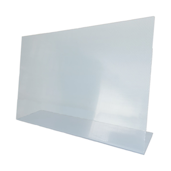Hygiene-Trennwand -Fresh-, aus Acrylglas, Höhe 480 mm, Breite 750 mm, mit oder ohne Durchreiche
