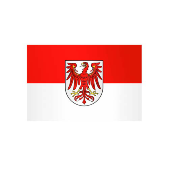 Landesflagge Brandenburg, Stoffqualität FlagTop 110 g / m² oder 160 g / m²