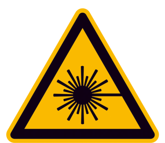 Laserkennzeichnung / Warnschild, Warnung vor Laserstrahl