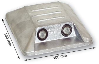 Markierungsnagel aus Aluminium, 100 x 100 x 20 mm, viereckig