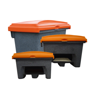 Streugutbehälter P-Box aus Stonecor®, Vol. 200, 400 u. 800 Liter, lebensmittelecht, emissionsfrei
