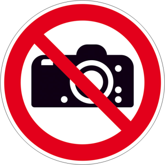 Verbotsschild, Fotografieren verboten