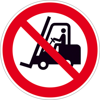 Verbotsschild, Für Flurförderzeuge verboten