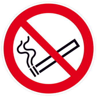 Verbotsschild, Rauchen verboten