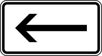 Verkehrszeichen 1000-10 StVO, Linksweisend
