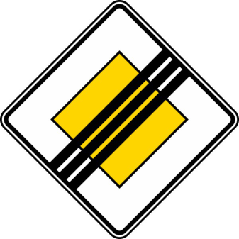 Verkehrszeichen 307 StVO, Ende der Vorfahrtstraße